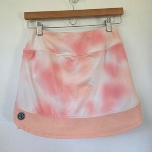 Reel Life Women's Active Skort - Pink and Orange Tie Dye - Small